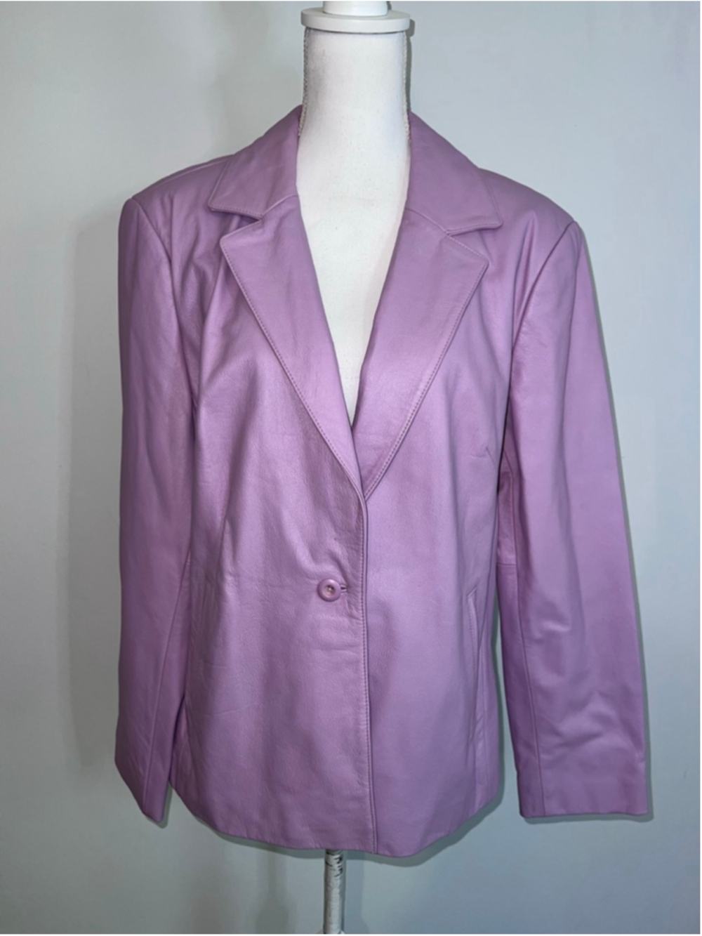 Women's MIXIT Lavender Leather Jacket Plus Size 16